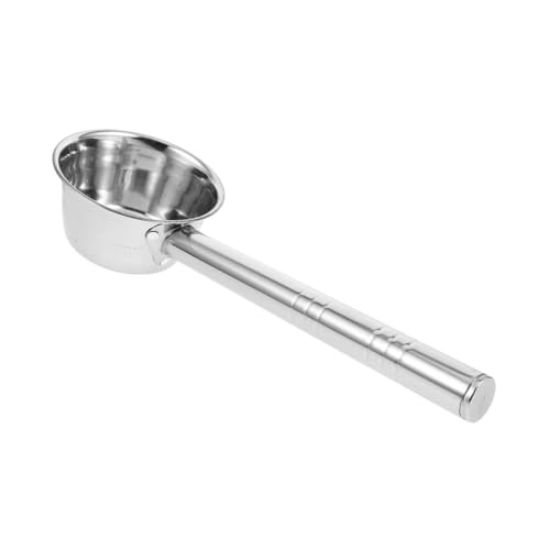 Cabilock Langer Edelstahl Schöpflöffel mit Flachem Boden Robuste Suppenkelle und Wasserschöpfer für Küche Bad und Garten Komfortabler Griff Langlebig und Vielseitig Einsetzbar von Cabilock