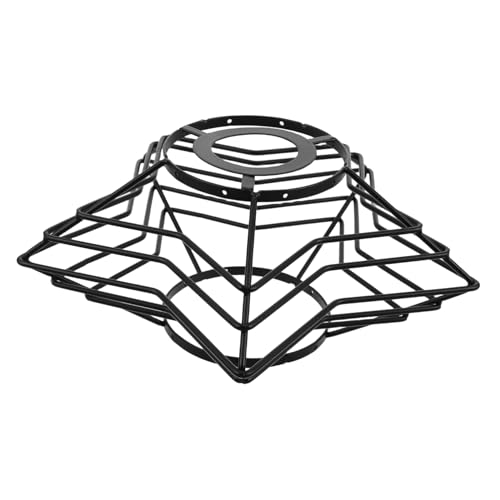 Cabilock Lichtständer Diy -lampenschatten Lampenschirm Aus Lampenschirm Modern Anhängerlampenschirmrahmen Industrieller Hängekäfig Austausch Metall Schwarz von Cabilock