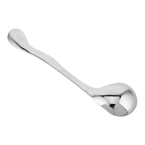 Cabilock Linksseitig Ergonomischer Schräger Esslöffel aus Edelstahl mit Langem Griff Leichte Adaptive Besteckhilfe für Senioren und Menschen mit Behinderung Fördert Selbständiges Speisen von Cabilock