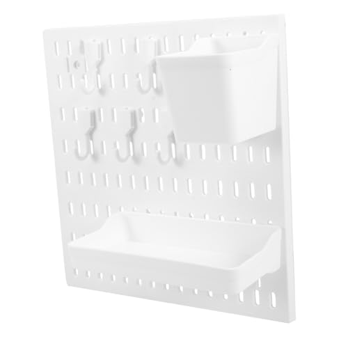 Cabilock Lochwand Aufbewahrungsregal Wandmontage Wandregal Organizer für Küche Schlafzimmer Wohnzimmer Bad Tür Rückseite Stabiles Stecktafel Regal für Schlüssel Hüte Kosmetik Deko von Cabilock