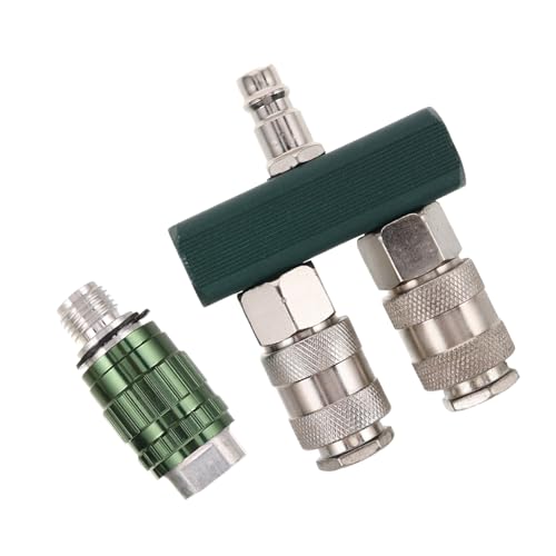 Cabilock Luftdruck Verteiler Schnellkupplung Wege Pneumatischer Anschluss Stecker Kompressor Zubehör Schnellverbinder für Druckluftsysteme mit Leichter Kompakter Bauweise von Cabilock