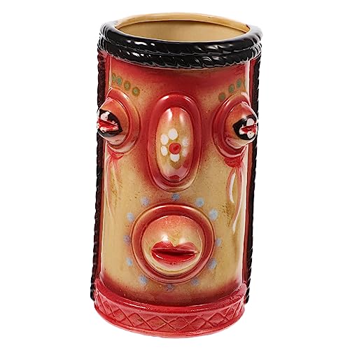 Cabilock Lustige Tasse Tiki Becher Bar Cocktailbecher Kreativer Tiki Becher Hawaiianische Luau Partybecher Neuartige Tiki Becher Porzellan Tiki Becher Trinkgläser Trinkbecher von Cabilock