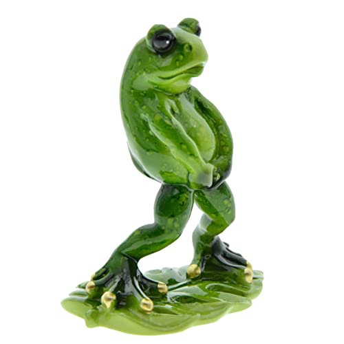 Cabilock Lustiger Der Frosch Gartenfroschstatuen Frosch Miniatur Frosch-skulptur-Statue Mini-froschfiguren Pflanzer Tierumarmer Frosch Sammlerfigur Harz Liebhaber Zubehör Drinnen von Cabilock