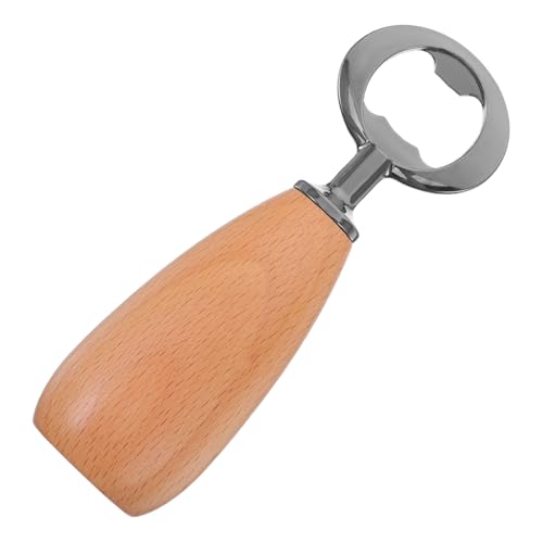 Cabilock Manueller Flaschenöffner Holz mit Ergonomischem Griff Vielseitiges Öffner Werkzeug für Bier Soda und Getränke Kompakt Leicht für Zuhause Bar Outdoor Naturfarbener Holzgriff von Cabilock