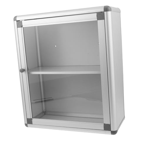 Cabilock Medikamentenbox Zur Wandmontage Medikamente Lagerbehälter Medizin Veranstalter Hängender Medikamentenkoffer Tragbare Wandmontage -medizinschrank Silber von Cabilock