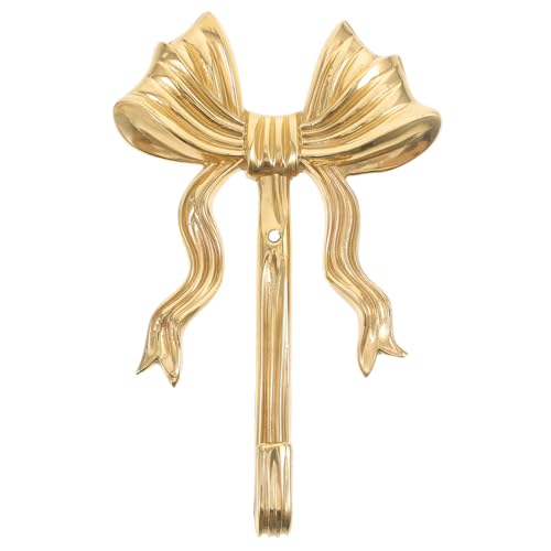 Cabilock Messing Garderobenhaken Schmetterlingsknoten Design Wandhaken Groß für Wohnzimmer Schlafzimmer Büro Wandmontage Platzsparend Eleganter Aufhänger für Mäntel Hüte Taschen Regale von Cabilock