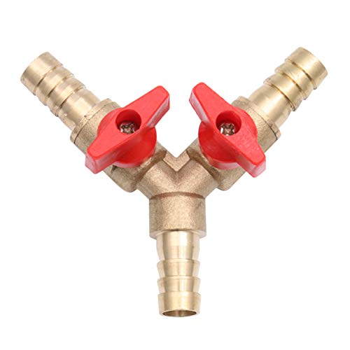 Cabilock Messing Y 3-Wege-Absperrklemme Schlauchanschluss Kugelhahn für Brenngasvorrichtung 8Mm von Cabilock