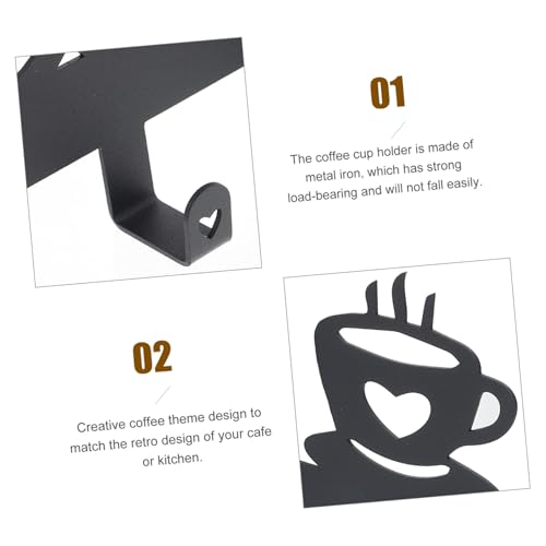 Cabilock Metall Kaffeetassenhalter Wandmontage Vintage Kaffeetassenregal mit Mehrfachhaken für Küche und Robuster Becherhalter zur Wandaufbewahrung und Küchenorganisation Cabilock Metall Kaffeetassenhalter Wandmontage Vintage Kaffeetassenregal mit Mehrfachhaken für Küche und Robuster Becherhalter zur Wandaufbewahrung und Küchenorganisation von Cabilock