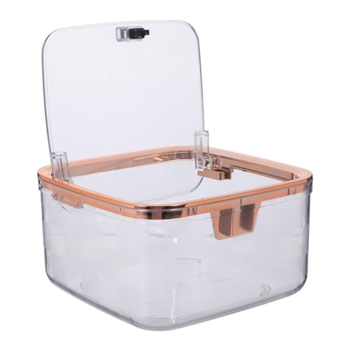 Cabilock Mini Desktop Müllbehälter mit Deckel Transparenter Push Top Abfalleimer Kompakt und Platzsparend für Büro Schminktisch Arbeitsbereich für Kleine Räume Wie Studentenwohnheim und Cabilock Mini Desktop Müllbehälter mit Deckel Transparenter Push Top Abfalleimer Kompakt und Platzsparend für Büro Schminktisch Arbeitsbereich für Kleine Räume Wie Studentenwohnheim und von Cabilock