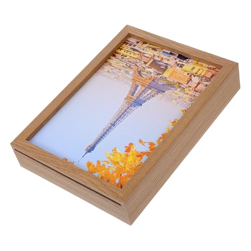Cabilock Mini Holz Bilderrahmen mit Verstecktem Fach Kreative Aufbewahrungsbox aus Holz Sicherer Safe für Schmuck Münzen und Kleine Erinnerungsstücke Kompakt und Dekorativ für Zuhause und von Cabilock