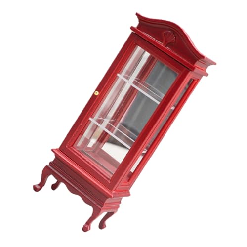 Cabilock Mini Möbel Holzschrank Regal für Miniaturbücher Dekoration für Wohnzimmer im Puppenhaus mit Gewölbtem Design Cabilock Mini Möbel Holzschrank Regal für Miniaturbücher Dekoration für Wohnzimmer im Puppenhaus mit Gewölbtem Design von Cabilock