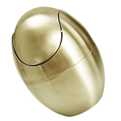 Cabilock Mini Müllbehälter aus mit Deckel Kompakt und Elegant Goldenes Finish Kleiner Desktop Abfalleimer für Büro Bad Schlafzimmer Küche Multifunktional als Abfall oder Cabilock Mini Müllbehälter aus mit Deckel Kompakt und Elegant Goldenes Finish Kleiner Desktop Abfalleimer für Büro Bad Schlafzimmer Küche Multifunktional als Abfall oder von Cabilock