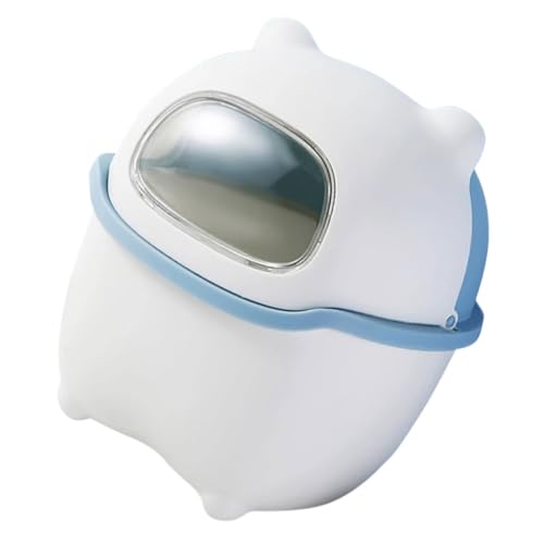 Cabilock Mini Tisch Mülleimer mit Deckel Kompakter Papierkorb aus Robustem Kunststoff Platzsparend und Vielseitig für Schreibtisch Bad Küche Niedliches Design Einfacher Reinigung Großer von Cabilock