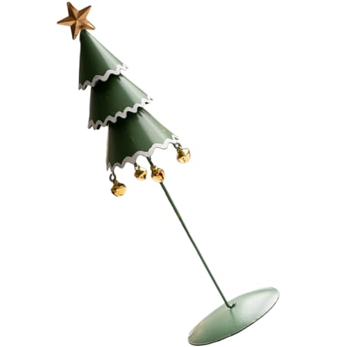 Cabilock Mini-Weihnachtsbaum Tisch-Weihnachtsbaum Metall Miniatur-Weihnachtsbaum Tisch-Weihnachtsbaum-Dekoration Urlaubsfoto-Requisiten Grün von Cabilock