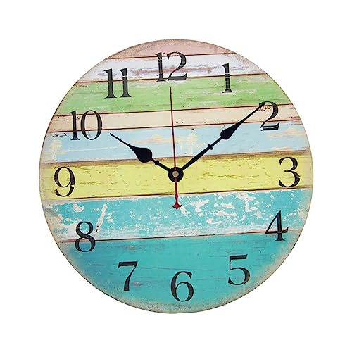 Cabilock Schicke Wanduhr Im Europäischen Retro-Stil Geräuschlose Wanduhr Aus Holz Zum Aufhängen Einfache Installation Für Wohnzimmer Küche Schlafzimmer Dekoration Cabilock Schicke Wanduhr Im Europäischen Retro-Stil Geräuschlose Wanduhr Aus Holz Zum Aufhängen Einfache Installation Für Wohnzimmer Küche Schlafzimmer Dekoration von Cabilock