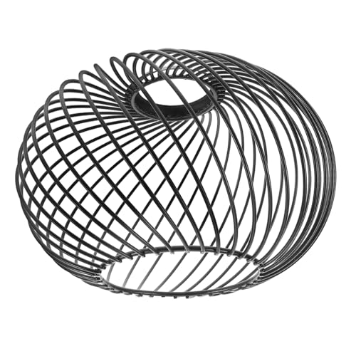 Cabilock Moderner Metall Lampenschirm für Pendelleuchten Vintage Lampenschirm im Geometrischen Design für Wohnzimmer und Cafés Schwarzes Finish von Cabilock
