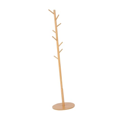 Cabilock Moderner Minimalistischer Kleiderständer aus Holz Stabiles Garderobenständer mit Baum Design Platzsparend für Wohnzimmer Schlafzimmer Flur Freistehender Kleiderbügel für Mäntel von Cabilock
