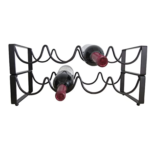 Cabilock Modulares Weinregal Aus Draht Im Vintage-Stil Kapazität Für 4 Flaschen Glatte Stabile Konstruktion Einfache Montage Wohnaccessoire von Cabilock