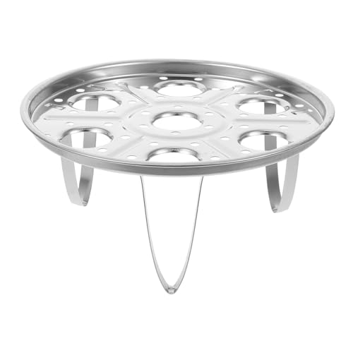 Cabilock Multifunktionaler Edelstahl Dämpfeinsatz für Gemüse und Eier Hitzebeständiger Dampfeinsatz mit Stabilem Dreibein Leicht zu Reinigen für Gesundes Dünsten und Kochen von Cabilock