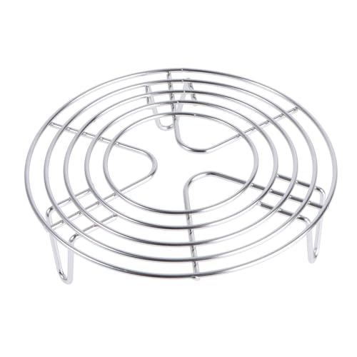 Cabilock Multifunktionaler Edelstahl Dampfgarer Einsatz Rund Steaming Rack mit Hochständer Kratzfrei für Reiskocher Langlebiges Küchenzubehör zum Dämpfen und Kochen von Cabilock