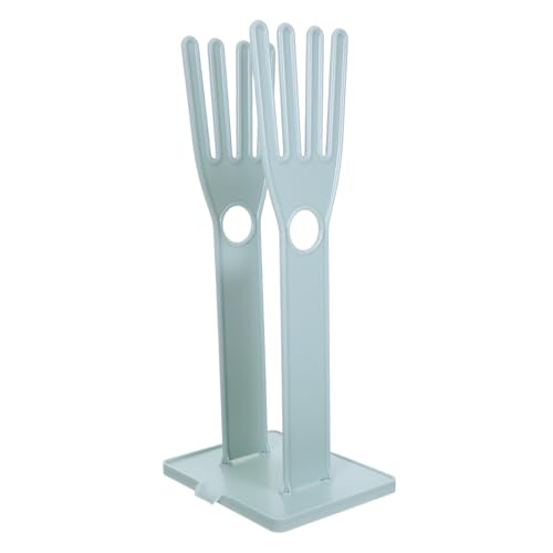 Cabilock Multifunktionales Küchen Abtropfgestell mit Handschuhhalter und Geschirrtuchregal Platzsparend aus Robustem Abs Kunststoff für Spüle und Badezimmer Blau von Cabilock