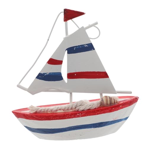 Cabilock Nautisches Miniatur-Holzsegelboot Mediterrane Küsten-Dekoration für Wohnzimmer und Schreibtisch Robustes Stilvolles Segelschiff Modell als Küstenparty-Mittelstück und Geschenk von Cabilock