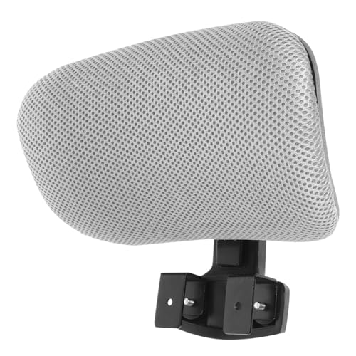 Cabilock Office Chair Headrest Aufsatz Verstellbar Ergonomisches Kopfkissen Nackenstütze für Computerstuhl Bürostuhl Zubehör Komfortable Polsterung Silber Schwarz von Cabilock