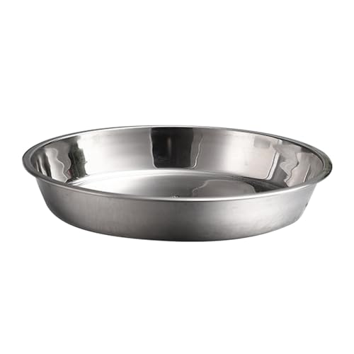 Cabilock Ornament Kuchenteller Stainless Steel Plates Rundes Tablett 40 Cm Teller Flache Teller Dish Kuchen Lebensmittel Gericht Multi Zweck Backen Lebensmittel Snack Platte Geschirr 30CM von Cabilock