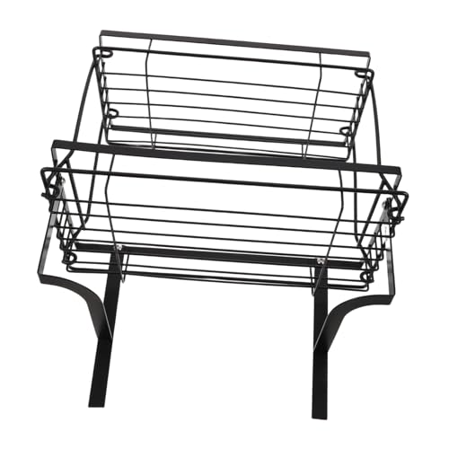 Cabilock Over The Toilet Shelf Doppelstöckiges Badregal ohne Bohren Modernes Schwarzes Badezimmer Hängeregal mit Multifunktionalem Stauraum Platzsparender Toiletten Tank Organizer für von Cabilock
