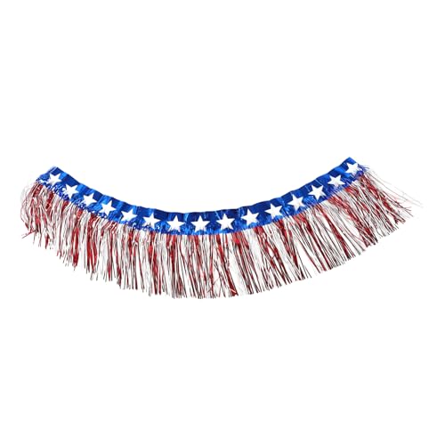 Cabilock Patriotische Flaggen Wetterfester Folien Fransen Banner für Unabhängigkeitstag und Gedenktag Dekorative Metallische Lametta Vorhänge für Feiertagsfeiern Cabilock Patriotische Flaggen Wetterfester Folien Fransen Banner für Unabhängigkeitstag und Gedenktag Dekorative Metallische Lametta Vorhänge für Feiertagsfeiern von Cabilock