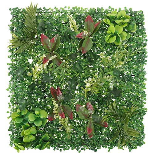 Cabilock Pflanzenwand Matte Künstliche Pflanzen Rasen für Zaun Rasenwand Buchsbaumplatten Grasmatte Wand Balkon Kunstpflanzen Outdoor Kunstrasen Garten Sichtschutz Hecke Terrasse von Cabilock