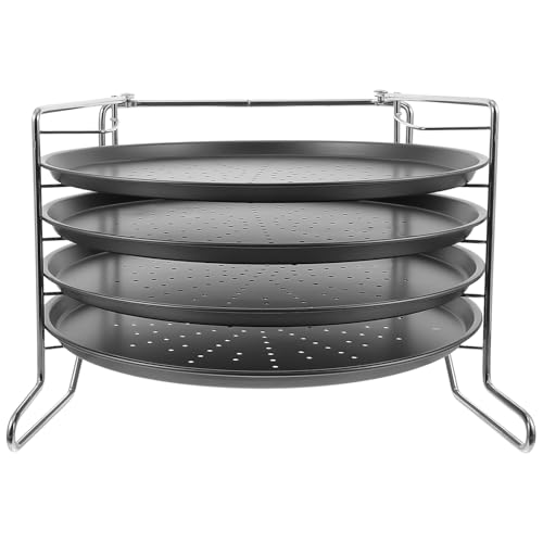 Cabilock Pizza-Backset mit 4 Pizza-Pfannen und Pizzarack Antihaft Perforiertes Pizzablech mit Löchern Pizzarack für Ofen Cabilock Pizza-Backset mit 4 Pizza-Pfannen und Pizzarack Antihaft Perforiertes Pizzablech mit Löchern Pizzarack für Ofen von Cabilock