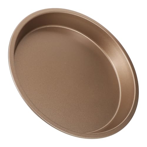 Cabilock Pizza -Schimmelpilze Tablett Pizzablech Kuchen Backen Nicht -STiCK runden rundes Backblech Backschale mit Nicht -Schicht Backblech aus Ofen Pizza-Backform Kohlenstoffstahl Golden von Cabilock
