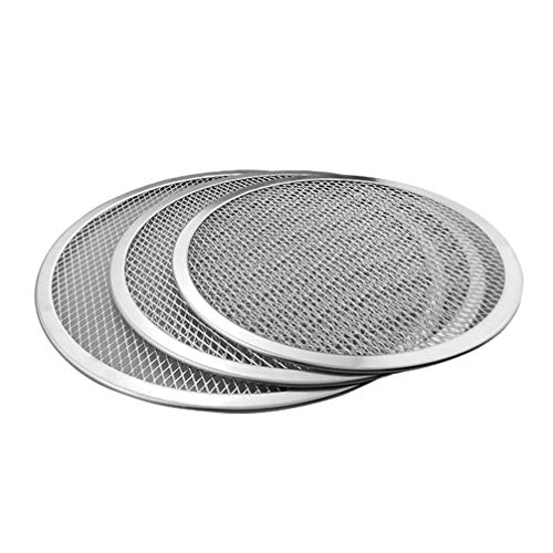 Cabilock Pizzabackform Mit Löchern Mesh-pizza Pizzapfanne Zum Pizzabacken Pizzabrett Pizzastahl Mini-muffinblech Pizzaschirm 16 Zoll Pizzasieb Rundmaschig Ofen Backformen Aus Aluminium von Cabilock