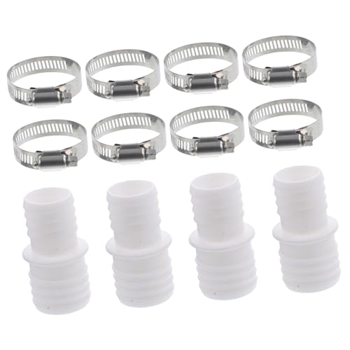 Cabilock Pool Schlauchadapter mit Edelstahl Schlauchschellen Teilig Vielseitiger Poolschlauchverbinder für Einfache Installation und Kompatibel mit Verschiedenen Poolschläuchen von Cabilock