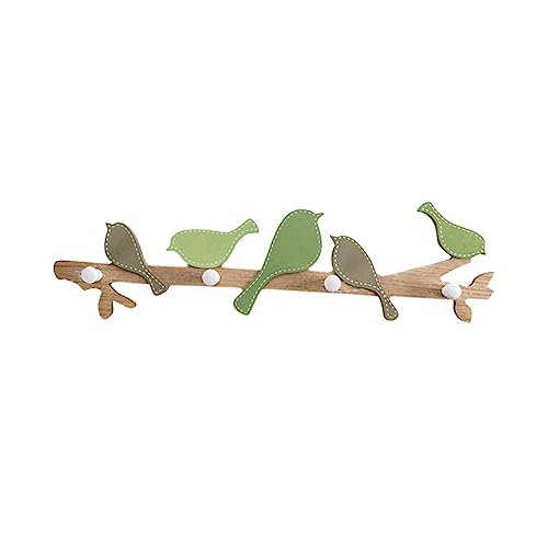Cabilock Praktischer Wandhaken aus Holz mit Vogel Design Dekorativer Holz Haken für Wohnzimmer Badezimmer Schlafzimmer und Küche Grün von Cabilock