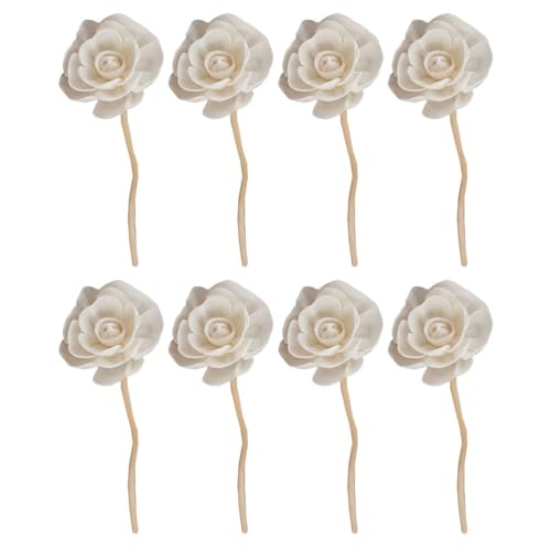 8stücke Aromatherapie Rattan Stäbchen Diffuser Sticks Für Ätherische Öle Und Raumduft Blumen-design Für Natürliche Dekoration Wohnzimmer Schlafzimmer Und Küche von Cabilock