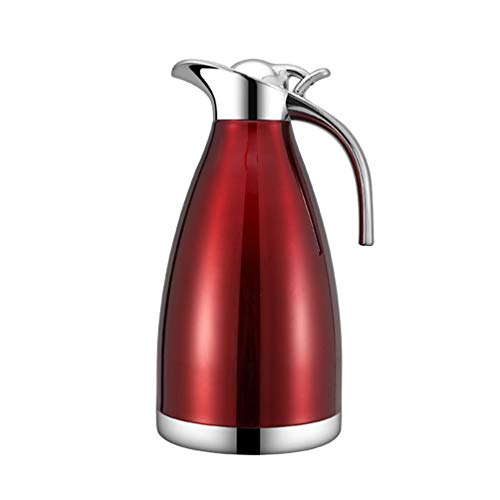 Cabilock Kaffeespender Reisewasserkocher krugkaraffe mit Deckelw?rme Kaltem Tee Kaffeekanne (Weinrot 1. 5L Einschichtige Kaltwasserkanne) Reisekaffeemaschine Tragbar von Cabilock