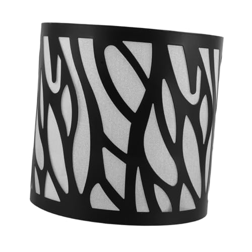 Cabilock Robuster Eisen Lampenschirm Schwarz Minimalistischer Hohldesign Metall Lichtabdeckung Zylindrischer Lampenschirm für Deckenleuchten Tischlampen und Stehlampen Kreative von Cabilock