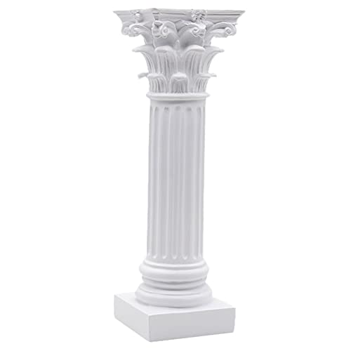 Cabilock Römische Säule Mini Griechische Säulen Kerzenständer Tischdeko Deko Blumensäule Dekosäule Kerzenhalter Layout Requisiten Europäischer Stil Hochzeitsdeko, Weiß, 30X9X9CM von Cabilock