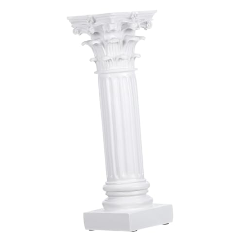 Cabilock Römische Säule Mini Griechische Säulen Kerzenständer Tischdeko Deko Blumensäule Dekosäule Kerzenhalter Layout Requisiten Europäischer Stil Hochzeitsdeko, Weiß, 30X9X9CM von Cabilock