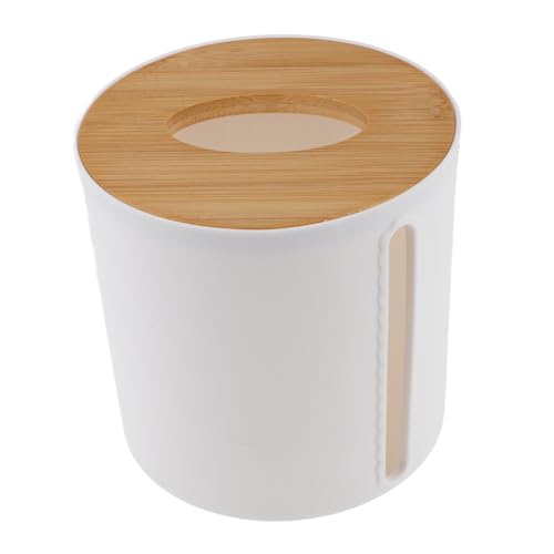 Cabilock Rollen Papierrolle Seidenpapierhalter Desktop-Tissue-hülle Toilettenpapierständer Stehender Toilettenpapierhalter Taschentuchhalter Für Den Schreibtisch Tissue-Boxen Bambus Weiß von Cabilock