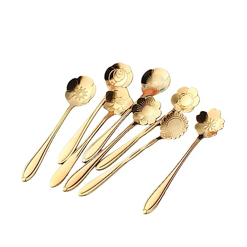 Cabilock Dessertlöffel Mit Blumenmotiv 8 Stück Edelstahl Dekorative Löffel Mixer Für Tee Kaffee Für Die Heimdekoration Zufälliger Stil Cabilock Dessertlöffel Mit Blumenmotiv 8 Stück Edelstahl Dekorative Löffel Mixer Für Tee Kaffee Für Die Heimdekoration Zufälliger Stil von Cabilock
