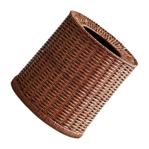 Cabilock Runder Rattan mülleimer mit Offenem Deckel Dekorativer Vintage abfalleimer aus Robustem Rattan für Schlafzimmer Wohnzimmer Badezimmer Kleiner Papierkorb ohne Deckel Cabilock Runder Rattan mülleimer mit Offenem Deckel Dekorativer Vintage abfalleimer aus Robustem Rattan für Schlafzimmer Wohnzimmer Badezimmer Kleiner Papierkorb ohne Deckel von Cabilock