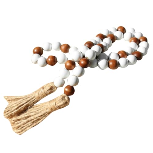 Cabilock Rustikale Holzperlengirlande mit Quasten Langlebige Bauernhaus Dekoration für Gestufte Tabletts und Wand Natürliche Holzperlenkette Vielseitig für Boho und Landhausstil Cabilock Rustikale Holzperlengirlande mit Quasten Langlebige Bauernhaus Dekoration für Gestufte Tabletts und Wand Natürliche Holzperlenkette Vielseitig für Boho und Landhausstil von Cabilock