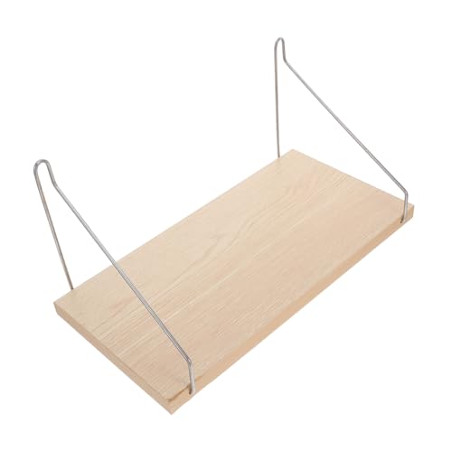 Cabilock Rustikales Holz Wandregal Schwebend Robuste Konstruktion Hohe Tragfähigkeit Multifunktional für Schlafzimmer Wohnzimmer Küche Minimalistisches Design für Bücher Pflanzen Dekoration von Cabilock