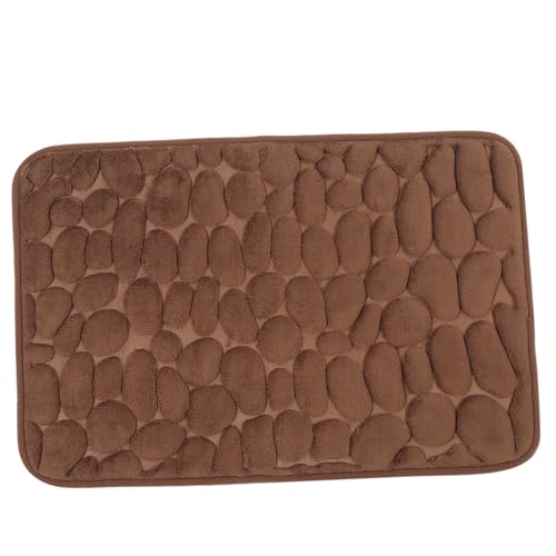 Cabilock Rutschfester Dicker Badezimmer und Wc Bodenmatte Weicher Strapazierfähiger Teppich in Kaffee Vielseitig als Duschvorleger Küchenmatte und Eingangsbereich Geeignet von Cabilock