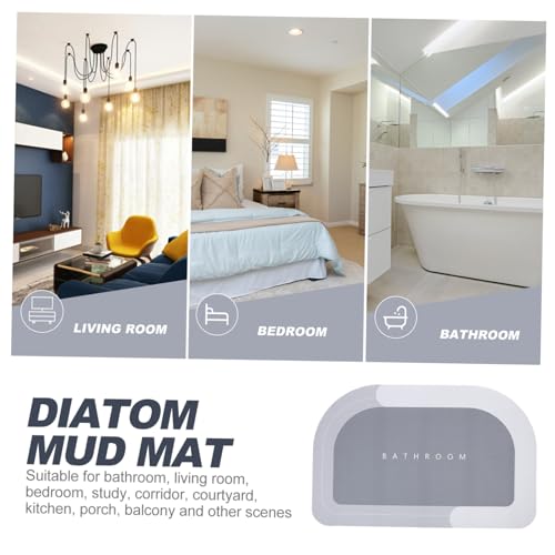 Cabilock Saugfähige Diatomit Badematte rutschfest Schnelle Wasseraufnahme Weiche Badezimmer Fußmatte Naturstein für Wohnraum Hotel Gästezimmer Badezimmer von Cabilock