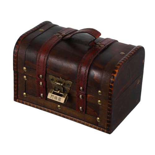Cabilock Schatztruhe Im Vintage-Stil Holz-kiste Mit Schloss Kleine Aufbewahrungsbox Für Schmuck Und Andenken Dekorative Heimdekoration Organizer Für Sammlerstücke Cabilock Schatztruhe Im Vintage-Stil Holz-kiste Mit Schloss Kleine Aufbewahrungsbox Für Schmuck Und Andenken Dekorative Heimdekoration Organizer Für Sammlerstücke von Cabilock