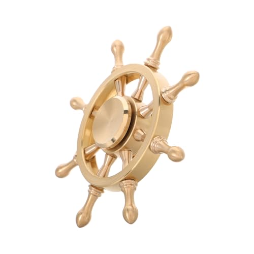Cabilock Schiffsteuerrad aus Messing Nautisches Wohnzimmerschmuckstück Drehbares Schiffsrad Dekoobjekt für Büro Bücherregal und Schreibtisch Nautische Tischdekoration Cabilock Schiffsteuerrad aus Messing Nautisches Wohnzimmerschmuckstück Drehbares Schiffsrad Dekoobjekt für Büro Bücherregal und Schreibtisch Nautische Tischdekoration von Cabilock